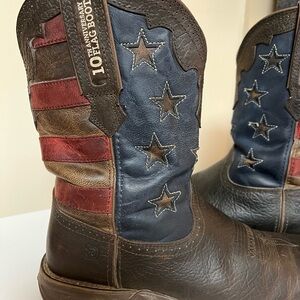 Durango 10th Anniversary Flag Boots - Brown and Blue